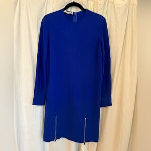 Stella McCartney Royal Blue Long Sleeve A-Line Dress